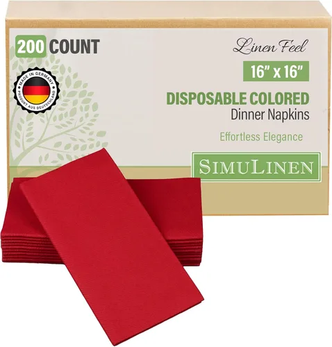Vista 20 de SimuLinen Servilletas de Cena Desechables Amethyst - Servilletas de Papel Moradas con Sensación de Lino Similar a Tela para Bodas, de Lujo 16"x16