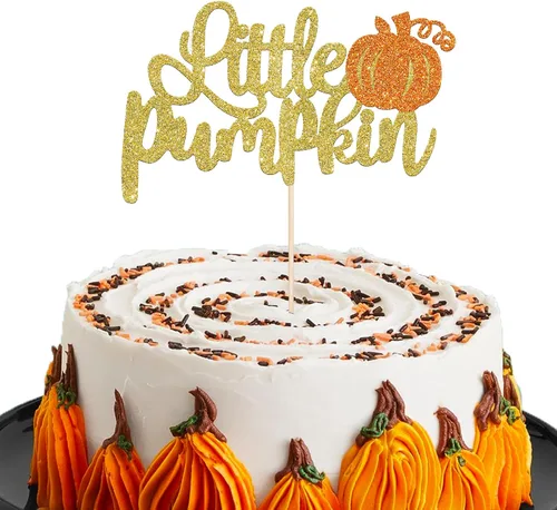Vista 12 de Rsstarxi Paquete de 36 adornos para cupcakes de calabaza pequeña, revelación de género, baby shower, fiesta, decoración de tartas, calabaza