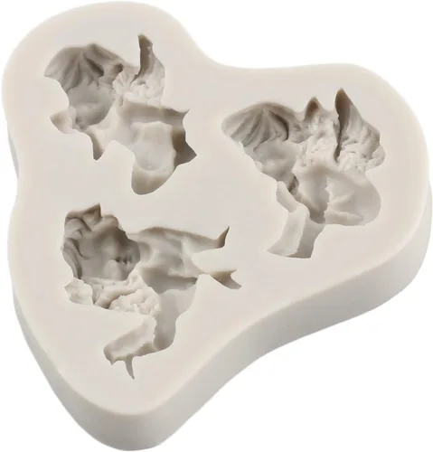 Vista 9 de Sijiangmold - Molde para fondant de ángeles para bebé, querubín, para decoración de tartas, moldes de silicona para baby shower, decoración