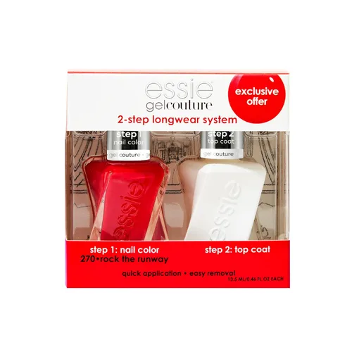 Vista 10 de essie Kit de esmalte de uñas de gel, esmalte de uñas malva + capa superior, Take Me To Thread, 0.46 onzas cada uno