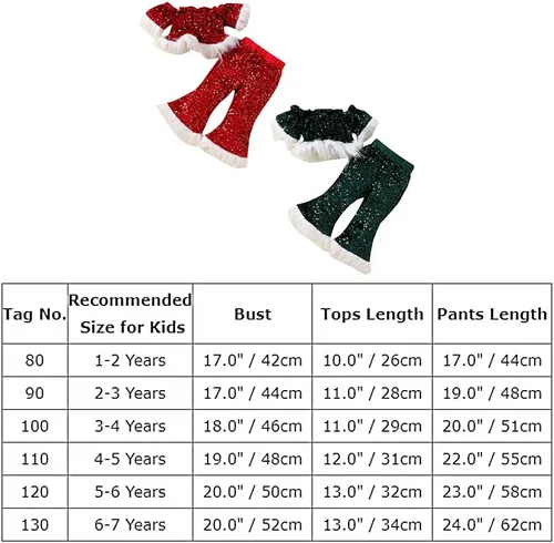 Vista 7 de Tops de Navidad para bebés y niñas, leggings trajes de Navidad
