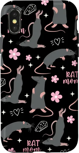 Vista 5 de Funda para iPhone 13 Pro Max Rat Mom Cute Rat Owner Keeper Pet Lover