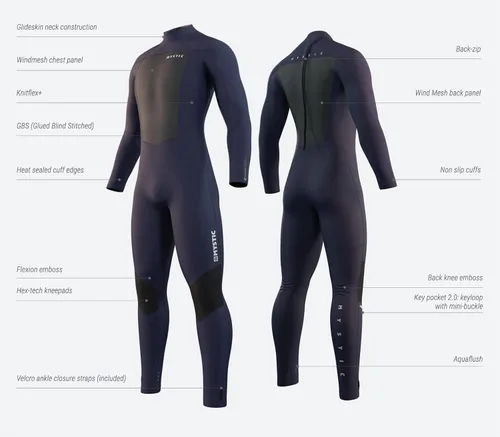 Vista 4 de 2023 Mystic Majestic 5/4 GBS Back Zip Wetsuit - Night Blue