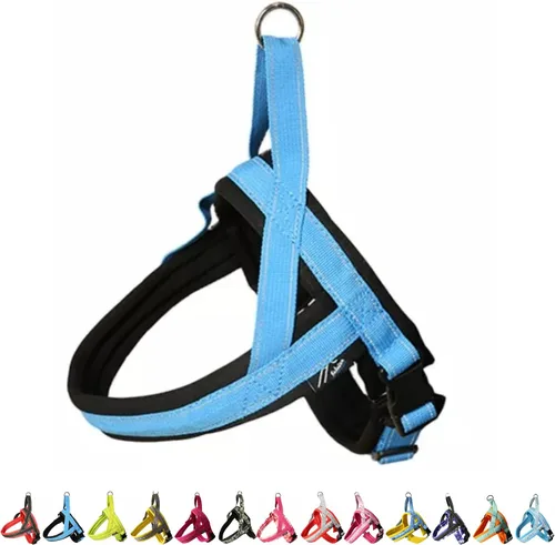 Vista 10 de Hakusan - Arnés tipo camuflaje para perro, seguro, sin asfixia, difícil de desconectar, gran ajuste, fácil de poner y quitar, ajustable, reflector