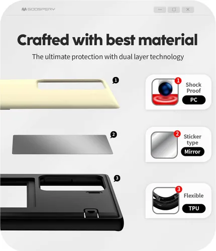 Vista 4 de GOOSPERY Funda Magnética con Tapa Compatible con Galaxy S22 Ultra, Soporte para Tarjetas, Cartera con Imán de Fácil Uso, Cierre Automático, Cubierta