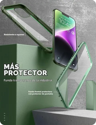 Vista 3 de i-Blason Ares Series - Funda diseñada para iPhone 14 de 6.1 pulgadas (2022)/iPhone 13 de 6.1 pulgadas (2021), funda transparente resistente de doble