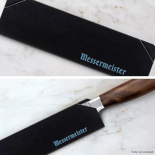 Vista 4 de Messermeister Protector de bordes de chef de 6 pulgadas, color negro, accesorio de seguridad funcional y de moda para cuchillos de chef y de hoja