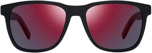 Vista 2 de Hugo Boss Gafas de sol HG-1073-S UYYA0 Negro brillante - Rojo transparente - Gris con lentes efecto espejo