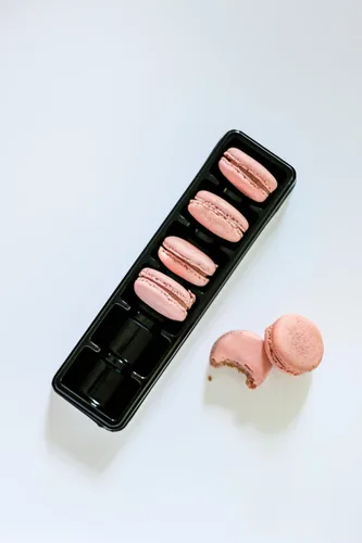 Vista 4 de Vend Exchange - Recipientes de plástico transparente para macarrones, se adapta a 6 macarons (paquete de 15)
