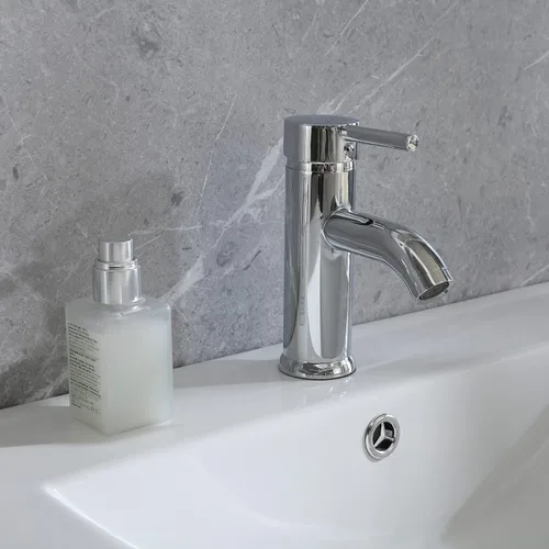 Vista 5 de wonline Juego de tocador de baño montado en la pared de 36 pulgadas, gabinete de almacenamiento con fregadero de cerámica combinado cromado grifo