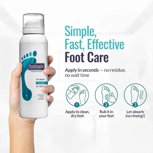 Vista 4 de FOOTLOGIX DD Cream Mousse, blanco, 4.23 onzas