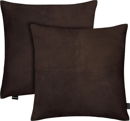 Vista 59 de Funda de almohada de piel de cordero – Funda de cojín decorativa para sofá – Fundas para sala de estar y dormitorio, 22 x 22 pulgadas – Paquete de 2