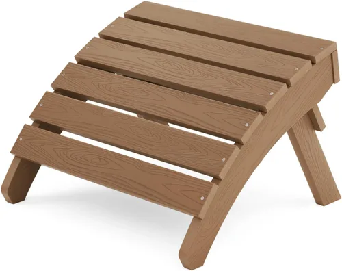 Vista 14 de MXIMU Taburete otomano plegable Adirondack para exteriores: Taburete de plástico HIPS para patio, fácil montaje, reposapiés para todo tipo de clima