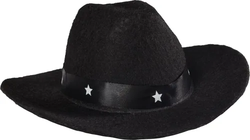 Vista 2 de Disfraz de sombrero vaquero Rubies para mascotas, M / L, Negro