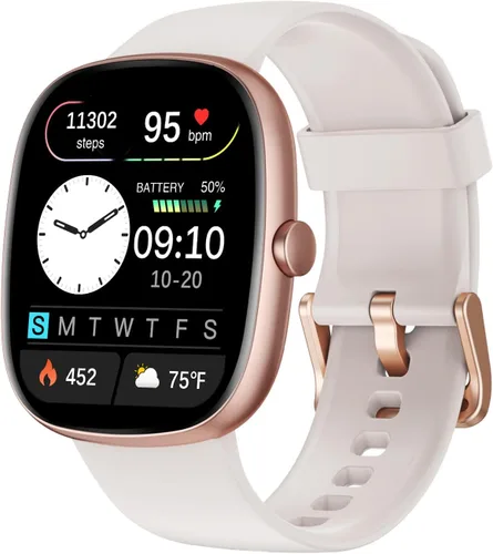 Vista 9 de Rastreador de actividad física para hombres y mujeres con llamadas Bluetooth, monitor de frecuencia cardíaca 24/7 y oxígeno en sangre, rastreador