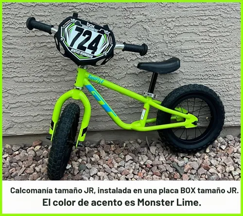 Vista 9 de MxNumbers Placa de caja BMX personalizada inserto, gráficos de carreras multicolor, fase 2 Junior y Senior
