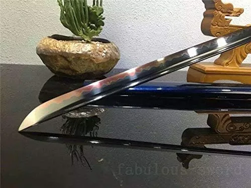 Vista 7 de Espada GLW 41' 1095 de arcilla de acero templado hecha a mano con espada japonesa samurai Katana