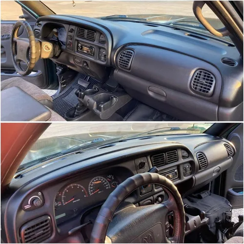 Vista 4 de ECOTRIC Cubierta de Tablero Compatible con Dodge Ram 1500 1998-2001/Dodge Ram 2500 3500 1998-2002, Cubierta Negra para Tablero