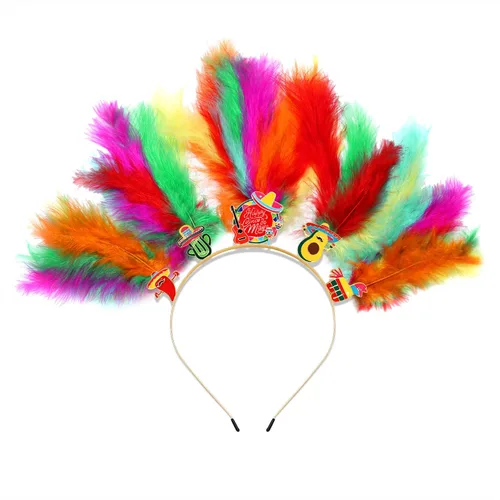 Vista 12 de YAHPERN Diademas de Mardi Gras para mujer, máscara de flor de lis, diadema de plumas de carnaval, accesorios para el cabello, regalos