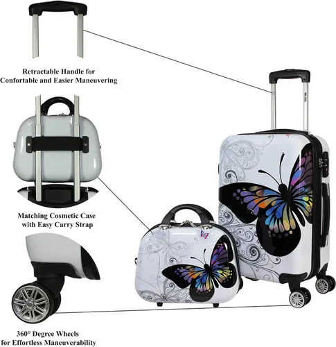 Vista 4 de World Traveler Equipaje de mariposa, Mariposa, Equipaje de mariposa