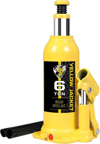 Vista 10 de YELLOW JACKET Gato hidráulico de botella soldado de 4 toneladas (8,000 lb) multidireccional con estuche de transporte para coche, SUV, reparación