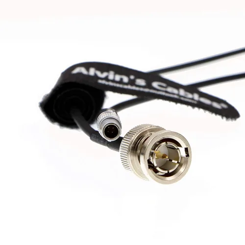 Vista 4 de Alvin's Cables Cable adaptador de código de tiempo para cable rojo Epic Scarlet BNC macho a 00B 4 pines macho Nor1438