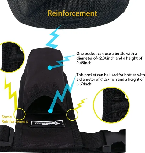 Vista 2 de Bolsa de botella de masaje, funda para masaje, funda para masaje, loción de masaje, funda de aceite de masaje (YR-1KD-negro)