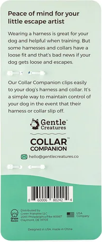 Vista 2 de Gentle Creatures Collar Companion - Clip de respaldo de poli reforzado e impermeable para arnés de perro, collares de púas, collares de pinchos