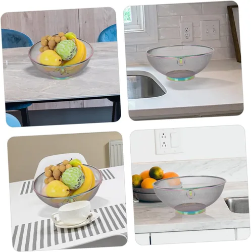 Vista 2 de NUOBESTY Colador de cocina de malla fina de acero inoxidable para lavar frutas, verduras y granos, filtro de alimentos para un drenaje eficiente