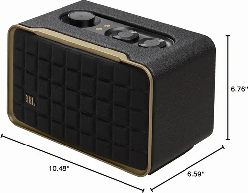 Vista 8 de JBL Authentics 200 - Altavoz inteligente de estilo retro para el hogar con Wi-Fi incorporado, Bluetooth y asistentes de voz, Alexa y Google