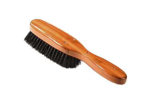 Vista 4 de Bass Brushes Cepillo de madera de jabalí semiovalado, 1 EA