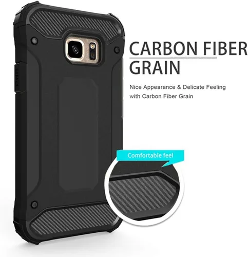 Vista 5 de Funda de teléfono para Samsung Galaxy S7 con protector de pantalla de vidrio templado y accesorios para celda, resistente, de doble capa, cuerpo
