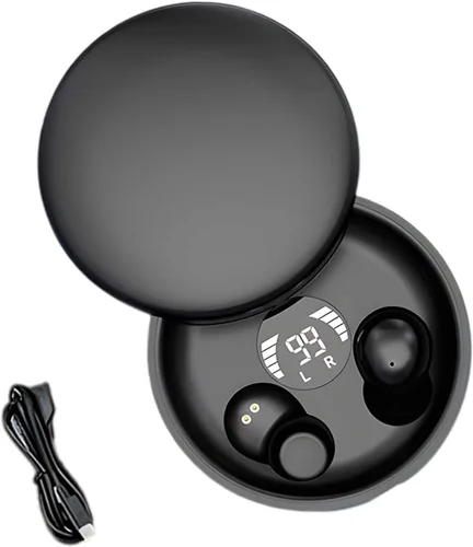 Vista 2 de Mini auriculares invisibles Bluetooth 5.4, auriculares con cancelación de ruido para dormir, cómodos mini auriculares inalámbricos para dormir