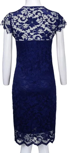 Vista 5 de LISTHA Vestido de gasa largo hasta la rodilla para mujer casual manga murciélago vestido de moda con hombros descubiertos transpirable
