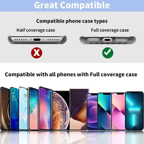 Vista 5 de TACOMEGE Pestaña de correa de teléfono para iPhone, parche de cordón para teléfono celular, pieza de repuesto de correa de teléfono para todas