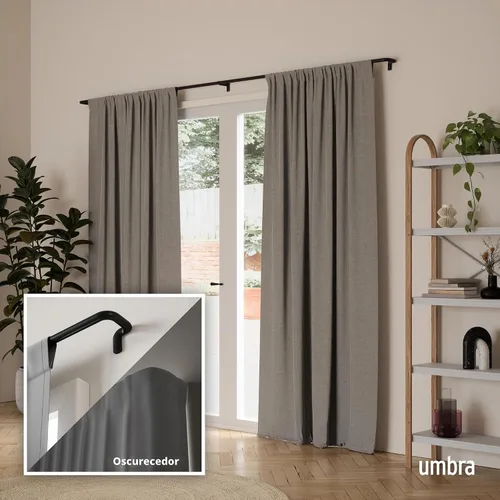 Vista 2 de Umbra Twilight Juego de Barras para Cortinas – Diseño Envolvente Ideal para Paneles Blackout o de Oscurecimiento de Habitación, 30 a 84 Pulgadas