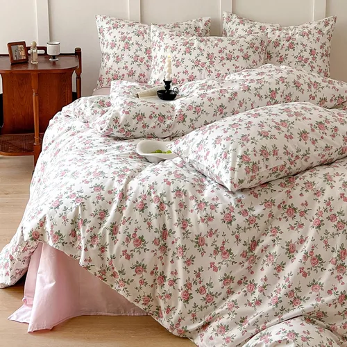Vista 6 de BHUSB - Juego de funda de edredón para cama individual o queen para niños, 100 % algodón, 3 piezas, reversible, juego completo de ropa de cama