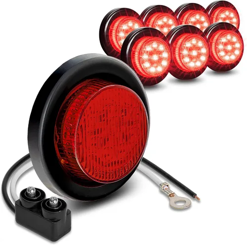 Vista 11 de TRUE MODS 2" - 10 luces LED redondas ámbar de 2 pulgadas y 12 V [reflector 2 en 1] [policarbonato] [DOT FMVSS 108] [SAE P2] [arandela y enchufes]