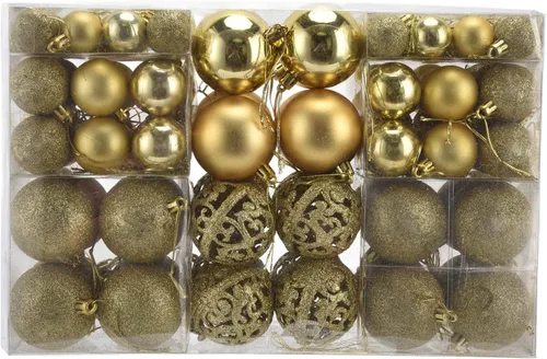 Vista 11 de Juego de 100 adornos de bolas de Navidad, decoraciones colgantes de temporada, bolas de Navidad de plástico inastillables, juego a granel para Azul
