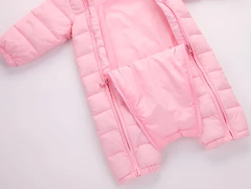 Vista 3 de Happy Cherry Mameluco de invierno para bebé, traje de nieve térmico, lindo abrigo con capucha de 3 a 24 meses