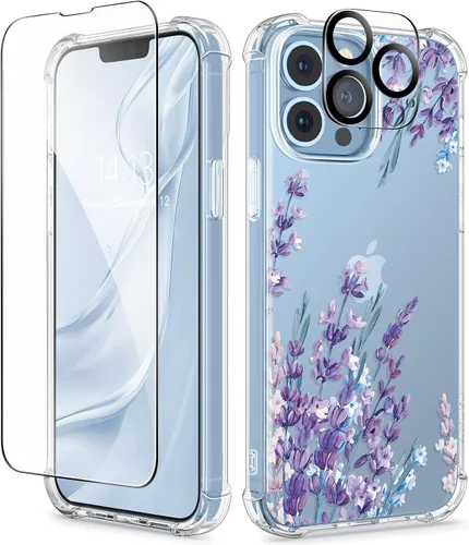 Vista 121 de GVIEWIN - Funda para iPhone 11 con protector de pantalla + protector de lente de cámara, cubierta protectora transparente suave de poliuretano