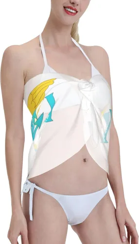 Vista 4 de Bisexual Pride Flag Swimsuit Cover Up for Women Beach Wrap Skirt Bikini Chiffon Smock Swimsuit