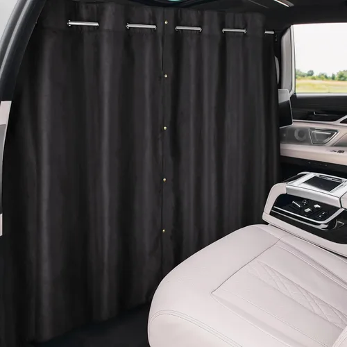 Vista 11 de ZATOOTO Juego de cortinas para ventanas de coche de 3 piezas, cortinas divisoras para ventanas laterales y traseras de coche totalmente opacas, ante