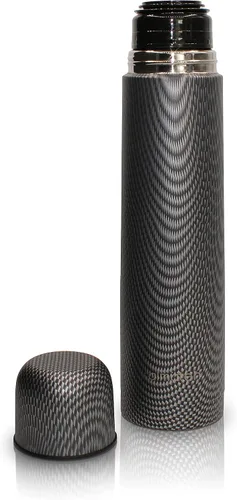 Vista 4 de KALMATEH Botella térmica de acero inoxidable con aislamiento al vacío de doble pared moderna y elegante, 33.8 fl oz, vertido preciso y retención
