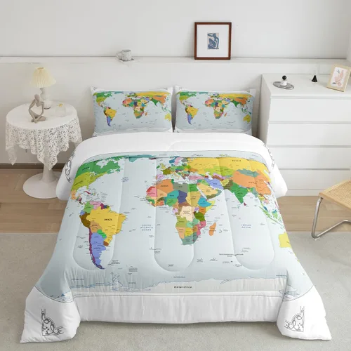 Vista 34 de Feelyou Juego de ropa de cama de sirena suave para niños y niñas, juego de edredón de escamas de peces oceánicos, tamaño individual, edredón