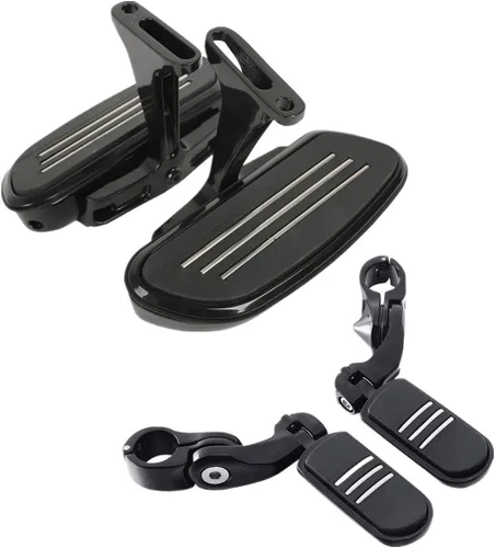 Vista 14 de TCT-MOTORPARTS Alforjas delanteras para el conductor y pedales de piso para Harley Touring Road King Road Glide Street Glide Electra Glide 1986-2025