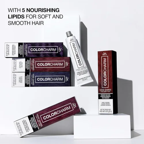 Vista 8 de COLORCHARM VIVID DARKS Permanent Cream Color Vibrant Hair Color for Naturally Dark Bases Lifts 3-4 Levels, No Bleach Needed Nourishing Lipids