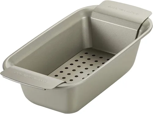 Vista 15 de Rachael Ray El juego de utensilios antiadherentes para hornear sin agarres incluye molde antiadherente para pan, moldes para hornear, moldes