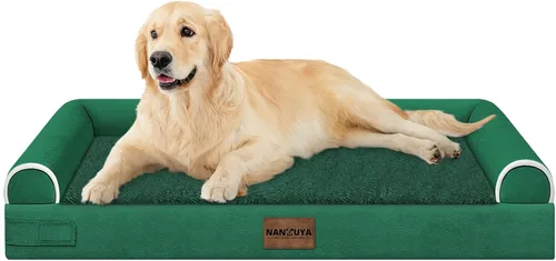 Vista 133 de NANUYA - Cama ortopédica para perros de tamaño mediano/grande, lavable: Camas con almohada para perros de tamaño mediano/grande, sofá de espuma