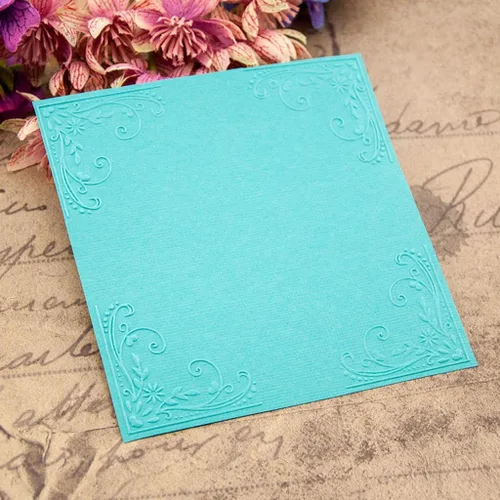 Vista 3 de Plantilla de carpeta de grabación en relieve de plástico con encaje para bricolaje álbum de recortes, álbum de fotos, tarjetas, fabricación